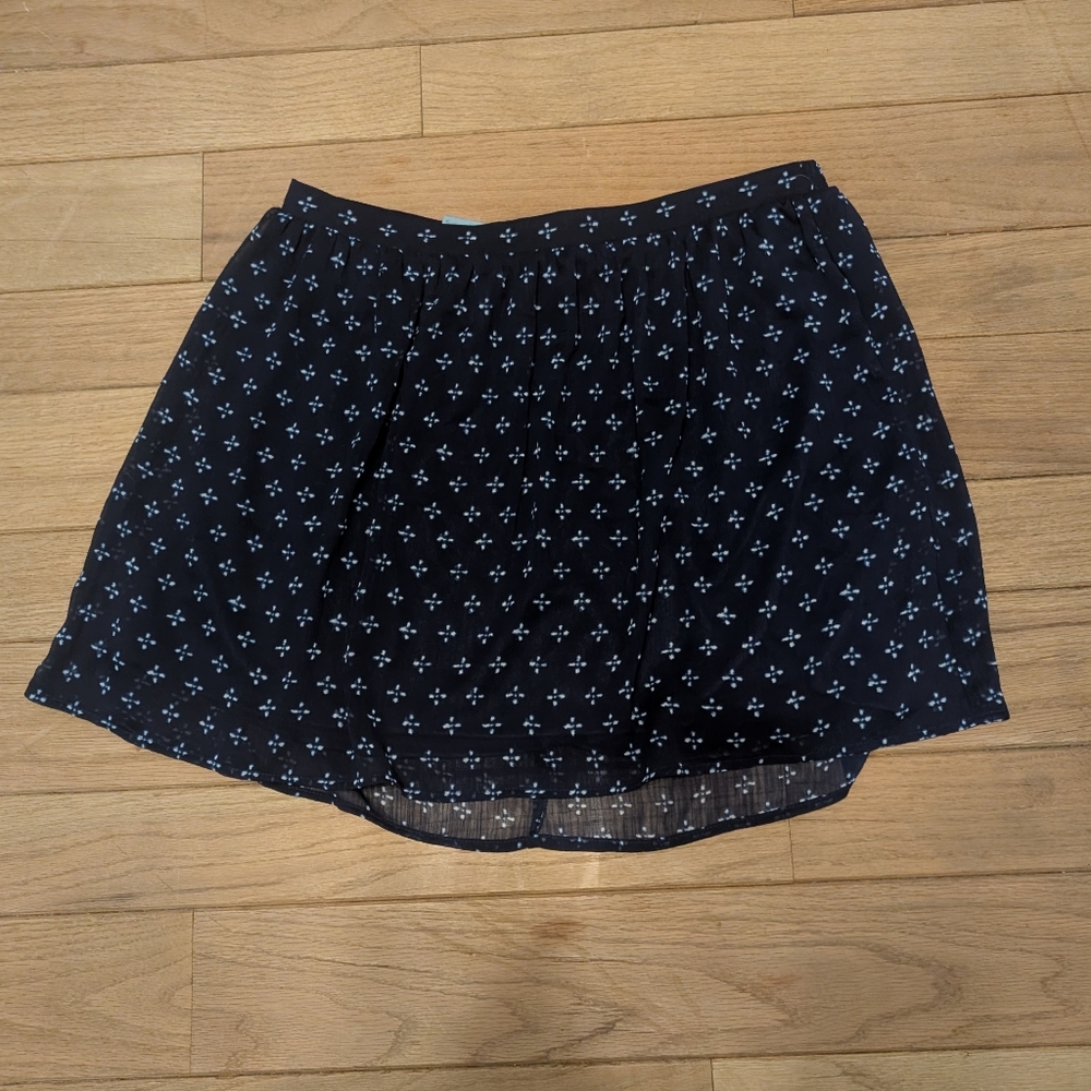 Nwt Women's Old Navy Navy Blue Lined Slip On Mini Skirt Size Small